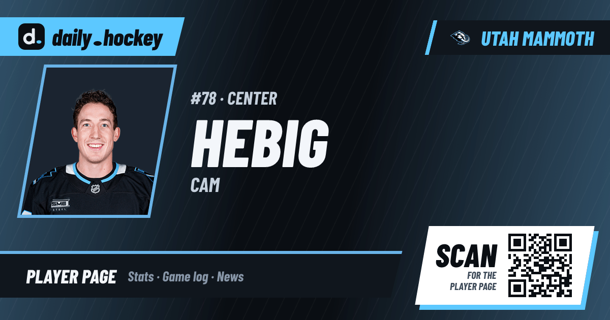 Cam Hebig Stats, Game Log & Bio · daily.hockey