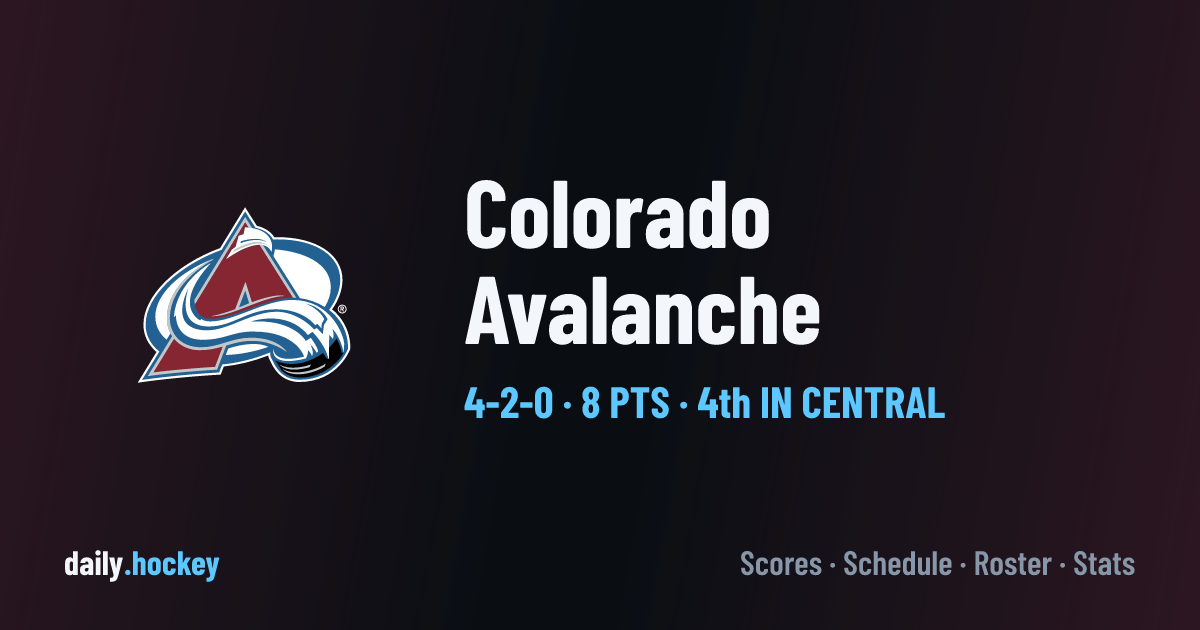 Colorado Avalanche Schedule 2026-27: Dates, Times, TV & Results · daily ...